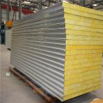 good sound insulation 35kg / m3 50mm grey white double steel glass wool sandwich