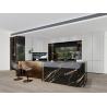 Buy cheap Luxury SS Modern Kitchen Cabinet With Multifunctional Curved Metallic Gold Island from wholesalers