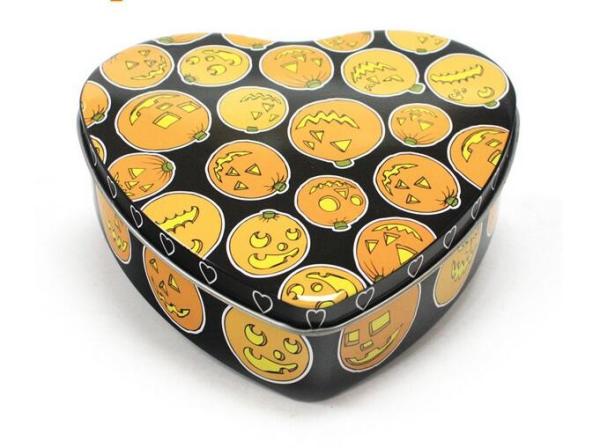 Buy cheap Set Of 5 Halloween Pumpkin Heart Tins from wholesalers
