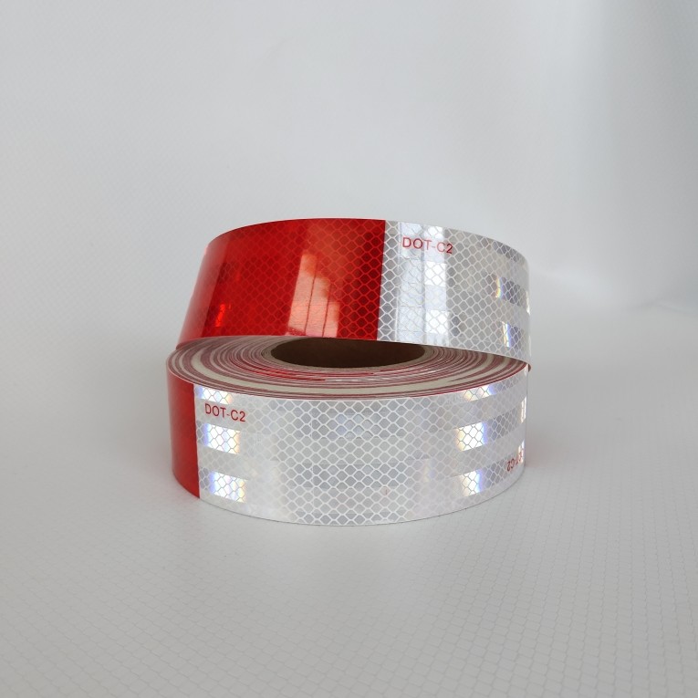 High Intensity Grade DOT C2 Conspucuity Refletive Tape For Truck White And Red