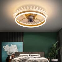 Buy cheap 30W Modern Crown Ceiling Lights Fans Lamp LED Remote Control Changeable product