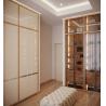 Buy cheap 4M 4 Drawers Glass Door Wardrobe 100in Lacquered Glass Sliding Wardrobe from wholesalers