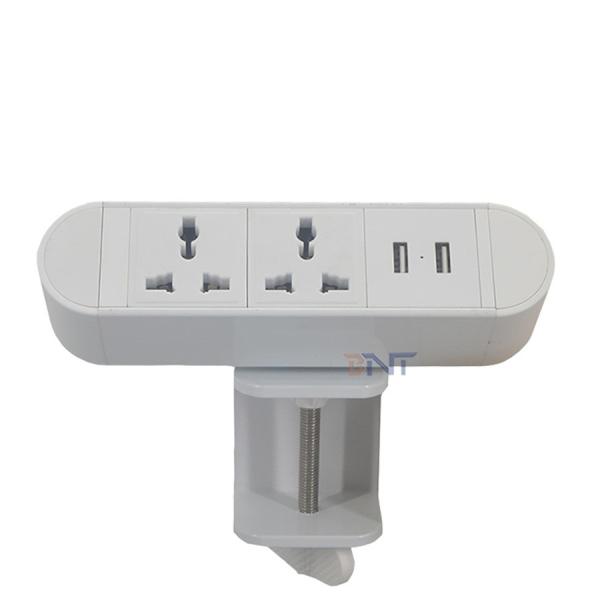 Buy cheap 2021 6.56 Ft Cord Power Outlet Station With 2 Universal 2 USB Ports White Furniture Desk Power Strip Socket Distribution from wholesalers