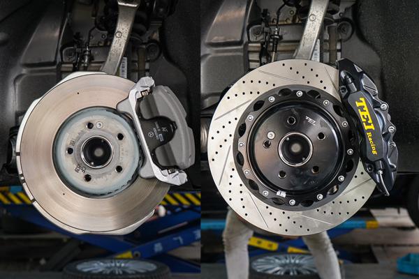 Buy cheap Big Brake Kit For BMW E300 Installed TEI Racing P60S Forged 6 Piston Calipers 355*32mm Disc Rotor from wholesalers