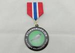 Round Reward Custom Medal Awards With Ribbon , Brass Offset Printing