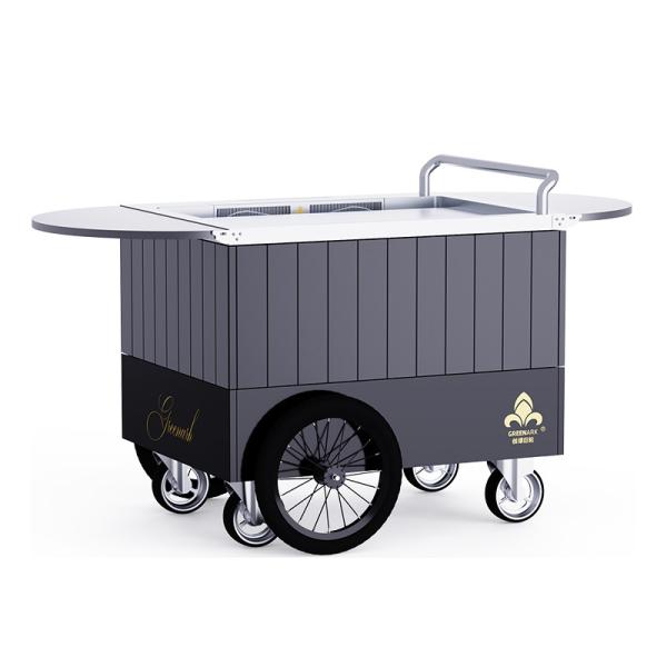 Buy cheap black Mobile Teppanyaki Grill Durable for over 20 years Food grade board Hibachi Grill Table from wholesalers
