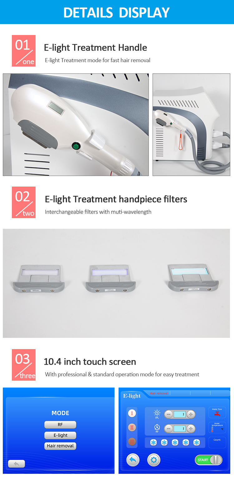480nm 640nm Diode IPL Hair Removal Laser Machine Medical