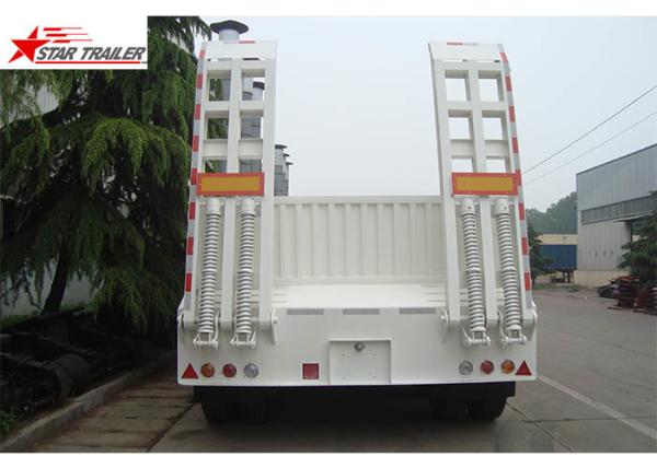 Buy cheap High Point Load Low Flatbed Semi Trailer With Mechanical Suspension from wholesalers