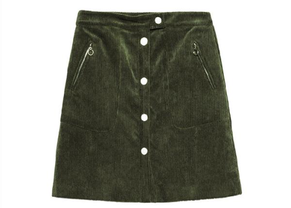 Buy cheap Olive Green 2020 Youth Skirt Corduroy Short Dress Fashion Trender 100% Cotton from wholesalers