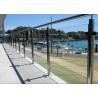 Buy cheap Residential Balcony Stainless Steel Glass Railing Flooring Mounted Customized Size from wholesalers