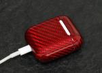 Logo Printed Shockproof Apple Airpods Real Carbon Fiber Case