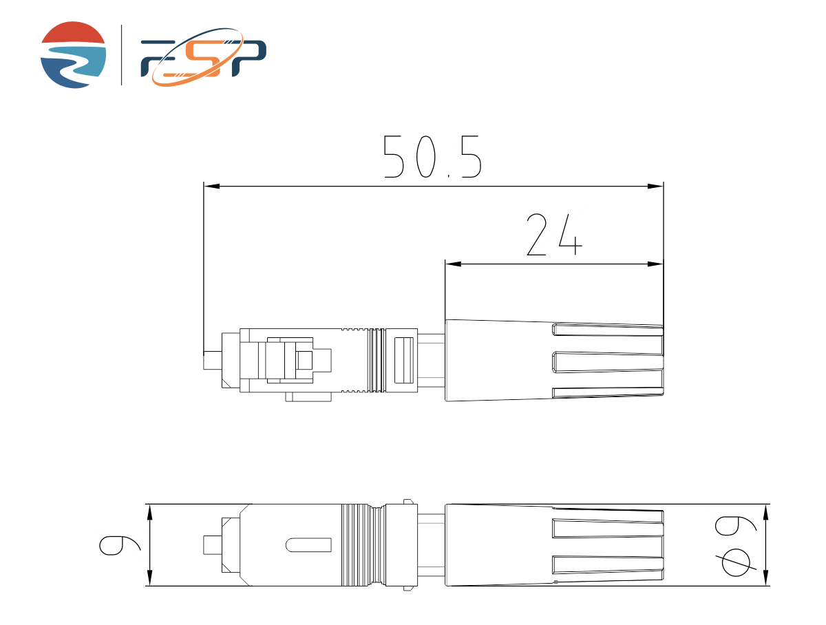 5 -Made Simplex SC Fiber Optic Fast Connector for Field Assembly in FTTH Network
