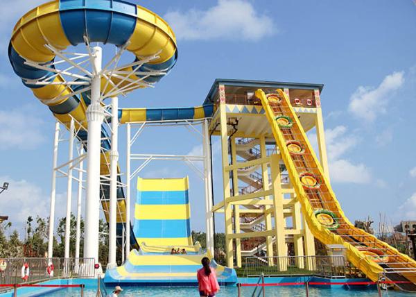 Buy cheap Amusement Park Family Boomerango Water Slide 2 People Outdoor Anti UV Fiberglass from wholesalers