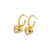 Buy cheap 925 Sterling Silver Heart Shape Women Girl Hoop Earrings Brazilian Gold Plated Jewelry from wholesalers