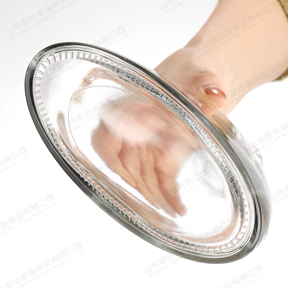 Conical Flat Glass Decanter 375ml 500ml 750ml With Hot Stamping Surface Handling