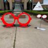 Buy cheap Red Stainless Steel Outdoor Art Glasses Sculpture Hand Forged from wholesalers