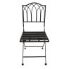 Buy cheap Outdoor Bistro Garden Cafe High Back White Wrought Iron Metal Folding Chair for Wedding Event from wholesalers