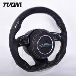 Leather Carbon Fiber Steering Wheel Audi Models RS3 RS4 RS5 RS6 With LED
