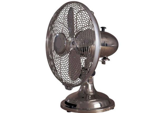 Buy cheap Retro Electric Desk Fan 4 Blade 45W Copper Motor Brushed Nickel CE ETL from wholesalers