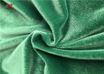 Shiny Green Warp Knitted Polyester Elastane Fabric For Garment Dress Blanket