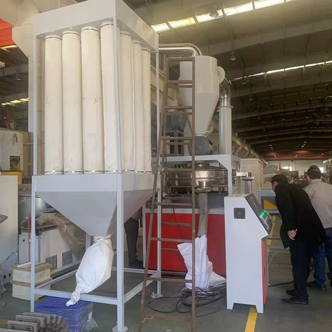 Waste PE Plastic Pulverizer Grinding Machine 37 Kw Dual Cooling System