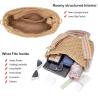 Buy cheap HERALD SMALL HANDMADE STRAW POCKETBOOK CROSSBODY BAG FOR WOMEN, SUMMER CHIC WOVEN HANDBAG SHOULDER PURSE WITH CHAIN from wholesalers