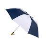 Buy cheap Blue And White Portable Golf Umbrella Stell Frame Black Plastic Cap 190T Nylon Fabric from wholesalers