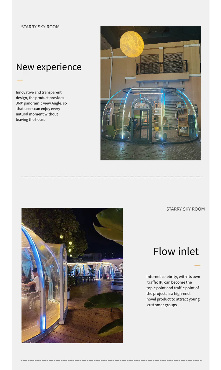 PC Star Room mobile restaurant Bubble room Outdoor homestay Transparent tent glass sun room