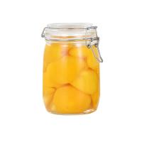 Buy cheap Clear Airtight Glass Jars With Steel Locking Lid Transparent Color product