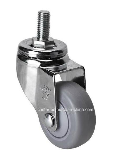 Buy cheap Edl Chrome 2.5mm Thickness 100mm Diameter 70kg Threaded Swivel TPE Caster 37325-57 from wholesalers