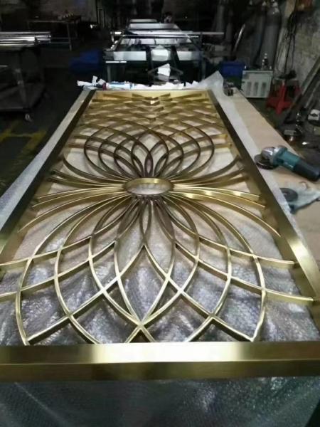 China Laser Cut Stainless Steel Plate Metal Divider Partition With Color Coat