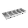 Buy cheap 5 slotted Alumminum steel baking loaf pan baking tray toast box bread molding bread baking toast box for restaurant from wholesalers