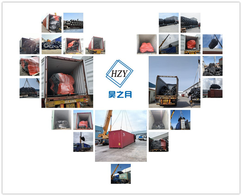 2.5x5.5m Yokohama Pneumatic Fender , Black Boat Bumper Fenders