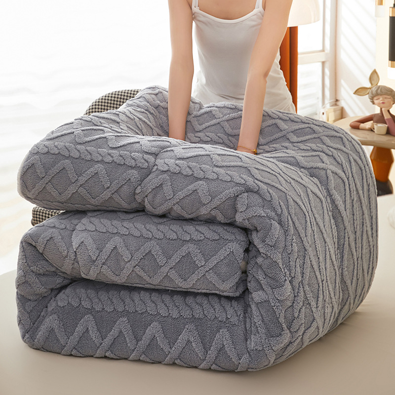 All-Season Home Textile Duvet Quilt Thickened Warm Taffeta Winter Quilt with Comforter