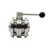 Buy cheap 1/8"--4" WZ Food Grade Stainless Steel 304 316L Sanitary Three PCS Manual Butterfly Valve Equal from wholesalers