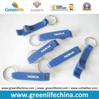 Buy cheap Customized Logo Imprinted Plastic Solid Blue Bottle Opener Key Chain product