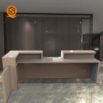 Reception Counter Artificial Stone Corian Solid Surface Hotel Office Marble