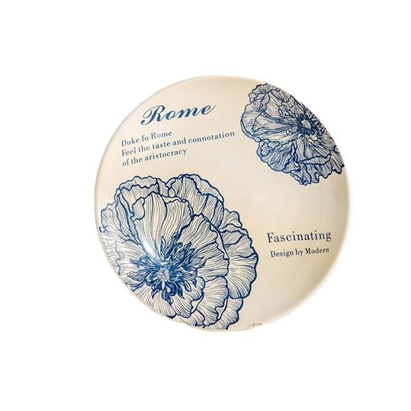 Buy cheap Custom Ceramic Hotel Dinnerware Set With Flower Design Stoneware Dessert Plates from wholesalers