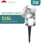 DC24V 3W IP68 300lm 170ma SS LED Spike Light SMD3030