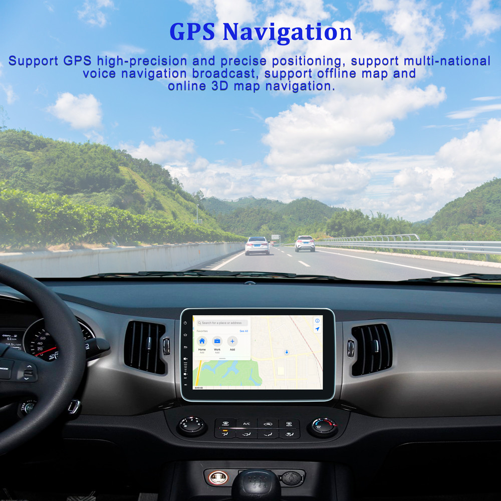 360 Rotating Single Din Android Car Stereo ROHS 9 Inch Android Car Stereo GPS