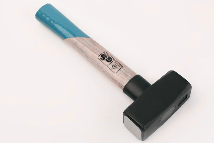 German Type Stoning Hammer(XL-0059) with painted surface and color wooden handle