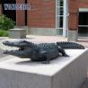 Buy cheap Large outdoor decorative cast bronze metal crocodile sculpture from wholesalers