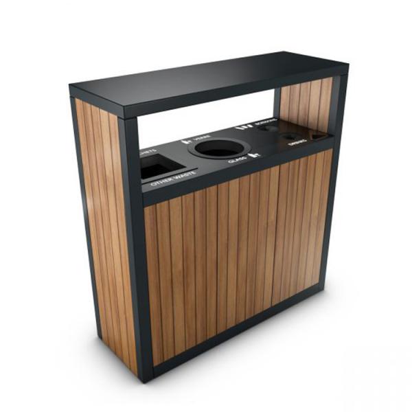 Buy cheap 45L Outdoor Wooden Trash Can from wholesalers