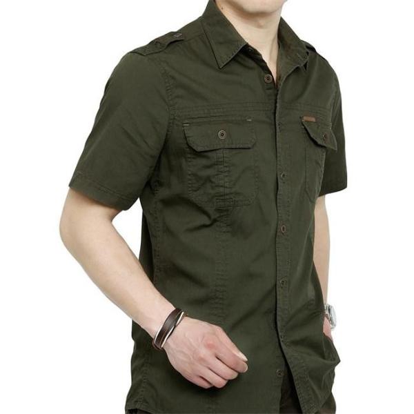 Buy cheap British Leisure Style Men's Work Uniform Shirts 2 Arm Buckle Solid Color Stitching Lapel from wholesalers