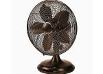 Retro Electric Fan Decorative Air Circulator Oil Rubbed Bronze Finish VDE Plug
