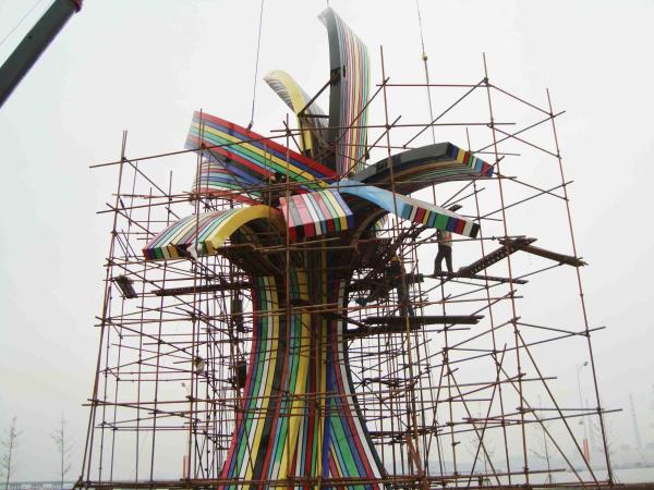 Quality Handmade Giant Outdoor Metal Sculpture , Contemporary Garden Sculptures for sale