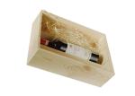 Sliding Top 2 Bottle Wooden Wine Box , Personalized Paulownia Wood Storage Box