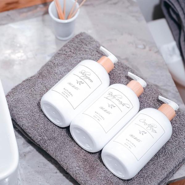 Buy cheap 500ml white cylindrical smooth bottle for shampoo lotion bottle from wholesalers