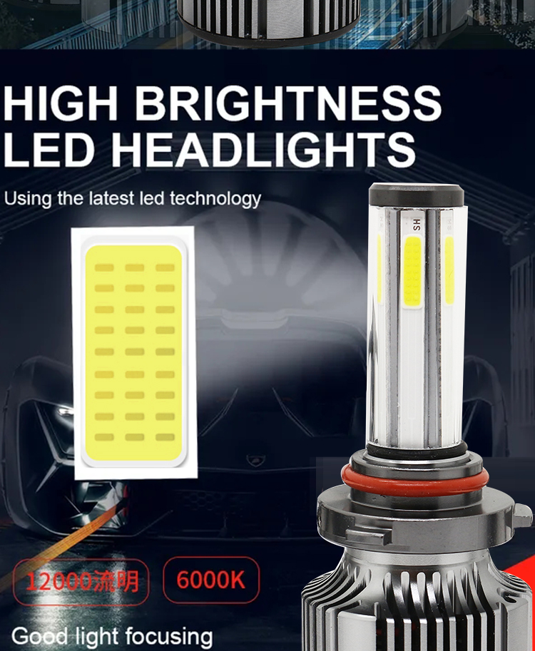 360 Degrees Lighting N6 LED Car Headlight H4 H7 H8 H11 Led Fog Light Bulbs