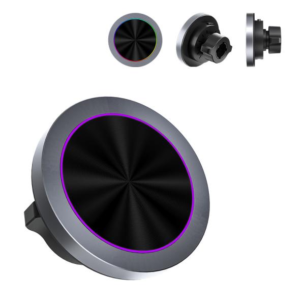 Buy cheap Wireless Car Phone Holder Charger With Aluminium Alloy Texture And RGB Light from wholesalers